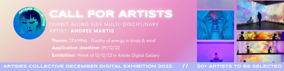 🎨ARTISTS 🎨

Our 2nd Xmas Surprise is coming tomorrow, stay tuned....🎁

In the meantime send us your Art work for our 4th Exhibition: STAMINA- Fluidity of energy in body &amp; mind.

✨Apply by: 09/12
✨Application Link: forms.gle/LZS5KkJMaCw4Qb…

Cant wait to seeing your ART 😍