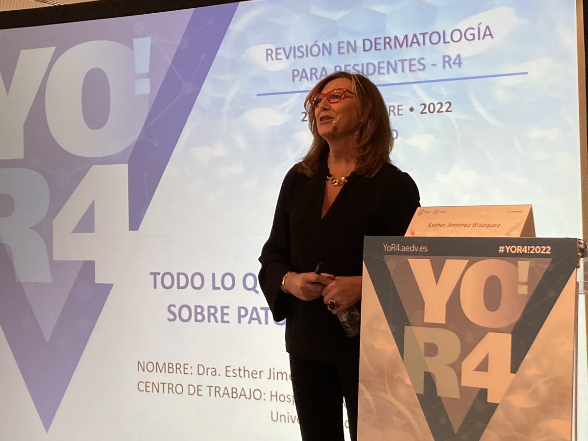 aedv_es's tweet photo. #YoR4! |
🟪Seguimos con la primera ponencia "Todo lo que un R4 debe saber sobre patología ungueal", de la mano de la Dra. Esther Jiménez Blázquez. (H. U. de Guadalajara)
¡La esuchamos! https://t.co/sY3ovhOc7g