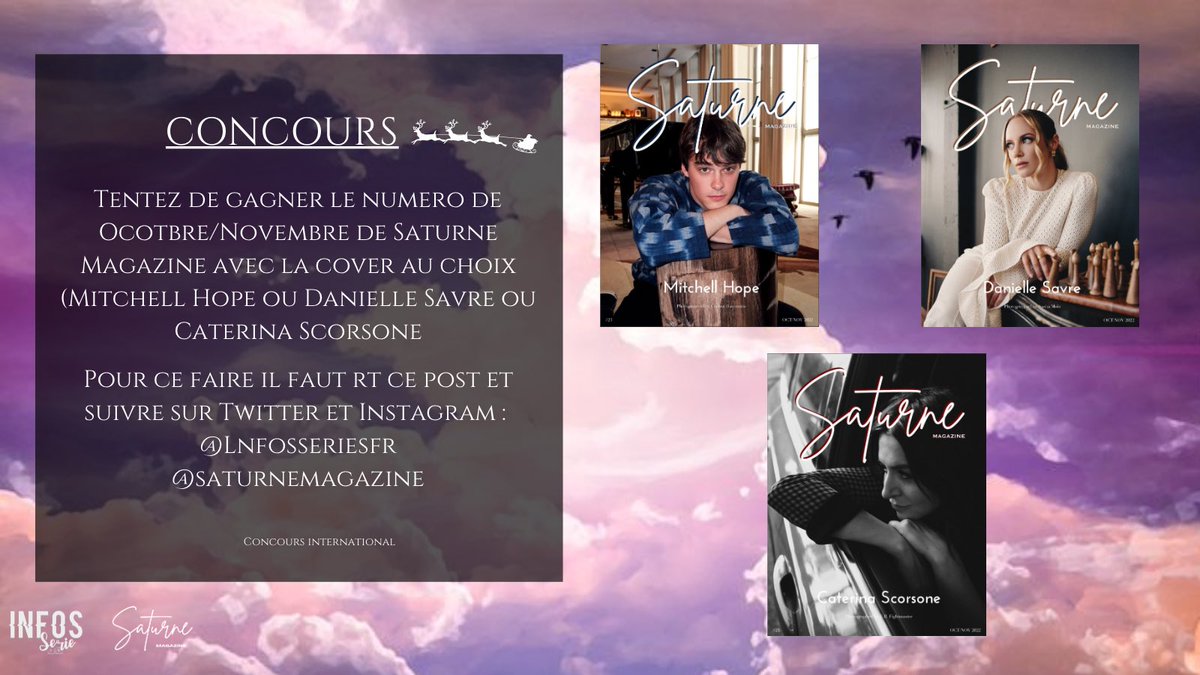 lnfosSeriesFR's tweet image. #GIVEWAY N°2 from our advent calendar !🎁

Conditions : RT this Tweet and follow @SaturneMagazine &amp;amp; @lnfosSeriesFR on Twitter and Instagram 

End : le 9/12 

Good luck everyone ! 🎁