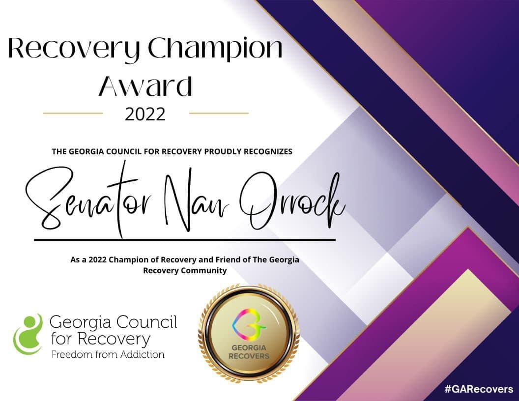 Thanks to my my friends at @Recovery_GC4R and my constituent @jeffbreedlove1. I am proud to support programs for people in recovery from addiction #gapol 