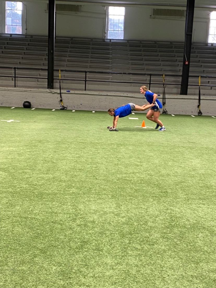 Fun team challenge to finish off our fall season! Go Dogs! #beblue #hometownteam