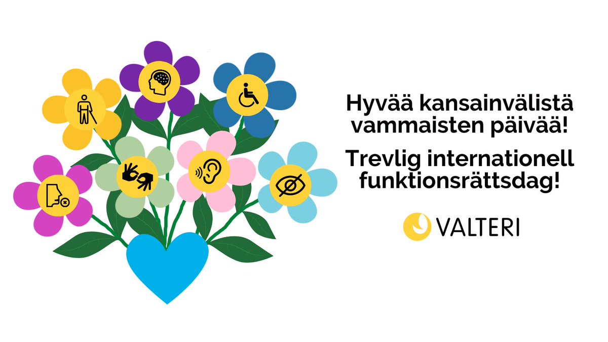 Hyvää kansainvälistä vammaisten päivää! Trevlig internationell funktionsrättsdag! 💐 

#vammaistenpäivä #vammaistenoikeudet