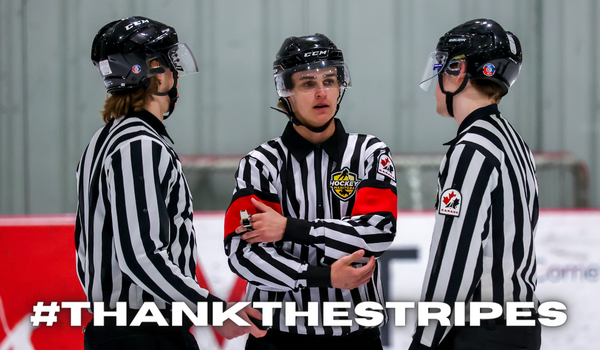 Thank The Stripes weekend is here!

It’s up to all of us to ensure a positive and respectful environment within our game. 

Let's show our gratitude for our hardworking Hockey Manitoba officials this weekend with messages, pictures, and videos using the hashtag #ThankTheStripes.