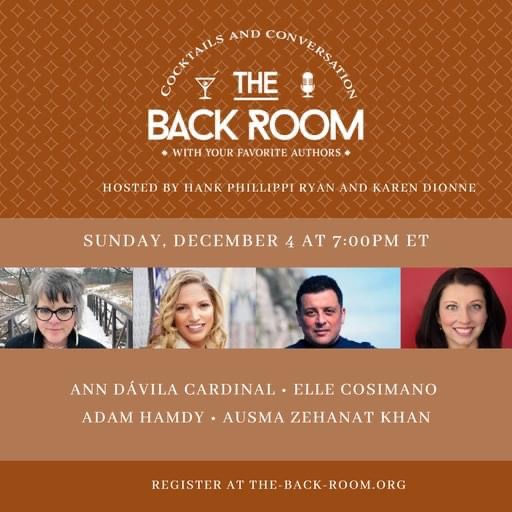 #SundayFunday @BackRoomAuthors w @HankPRyan @KarenDionne @anndcardinal @ElleCosimano @adamhamdy @ausmazehanat 

Register> eventbrite.com/e/ann-davila-c… | @Sourcebooks @MinotaurBooks @AtriaBooks @AtriaMysteryBus #weekendfun