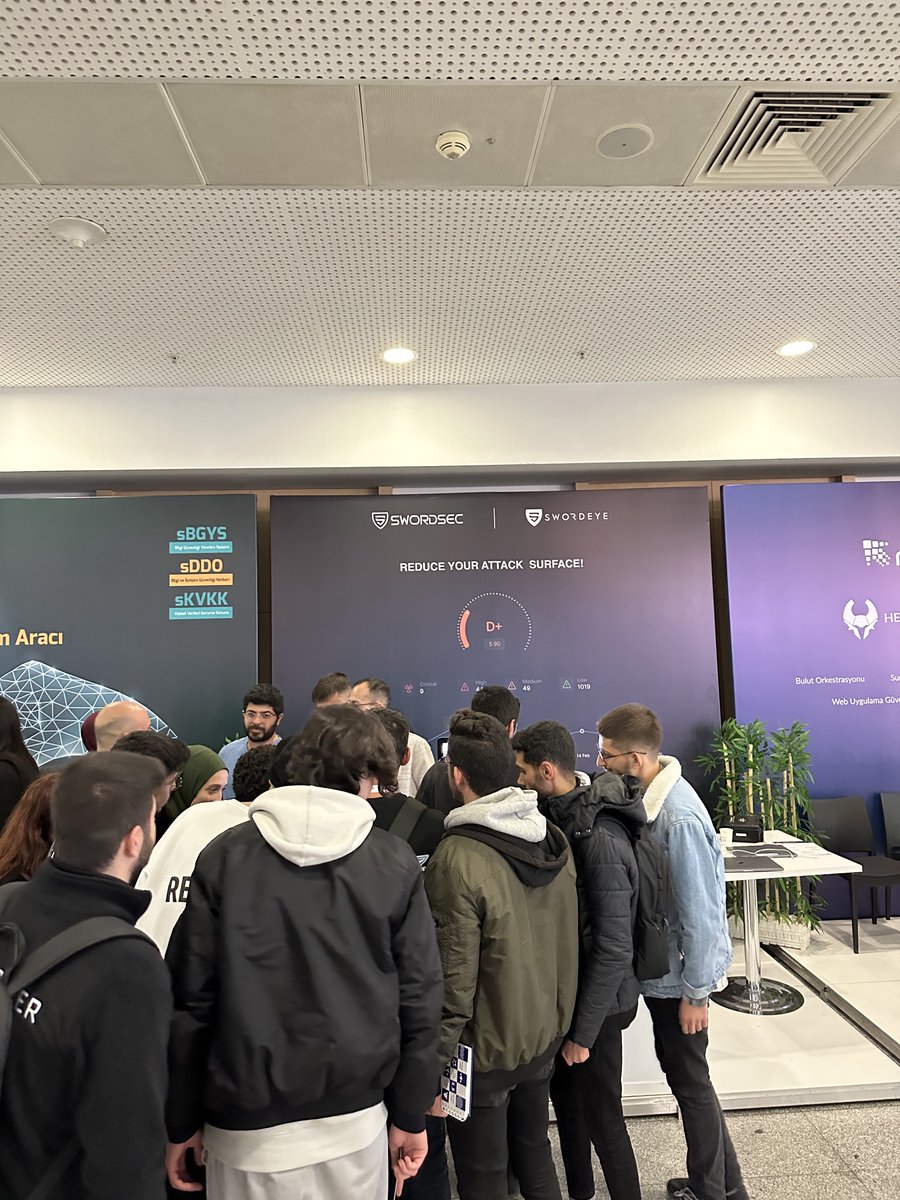 Sword_Sec's tweet image. 30 Kasım - 02 Aralık tarihleri arasında düzenlenen Siber Güvenlik Haftasını tamamlamış bulunuyoruz. Standımızı ziyaret eden ve emeği geçen tüm katılımcılara teşekkür ederiz. #siberguvenlikhaftasi #icwc2022 #cybersecurity