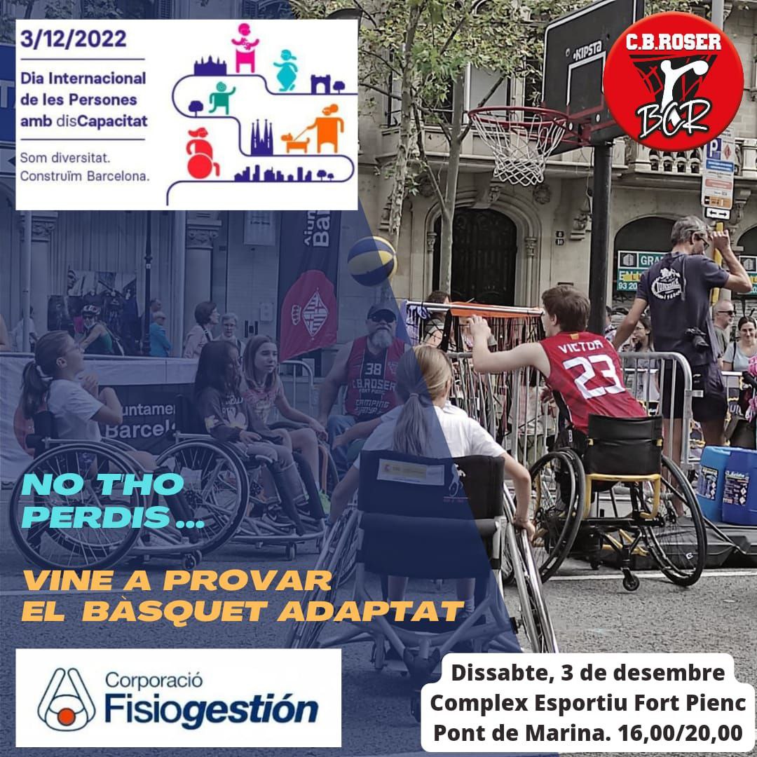 Bcn_Eixample's tweet image. Amb motiu del Dia Internacional de les Persones amb Discapacitat, #demà Bàsquet adaptat i fisioteràpia esportiva al Complex Esportiu Fort Pienc, pont de la Marina.🏀

Vine a participar-hi!
🕛16-20 h

#DIPD2022 #CorporacióFisiogestión @cbroser1933