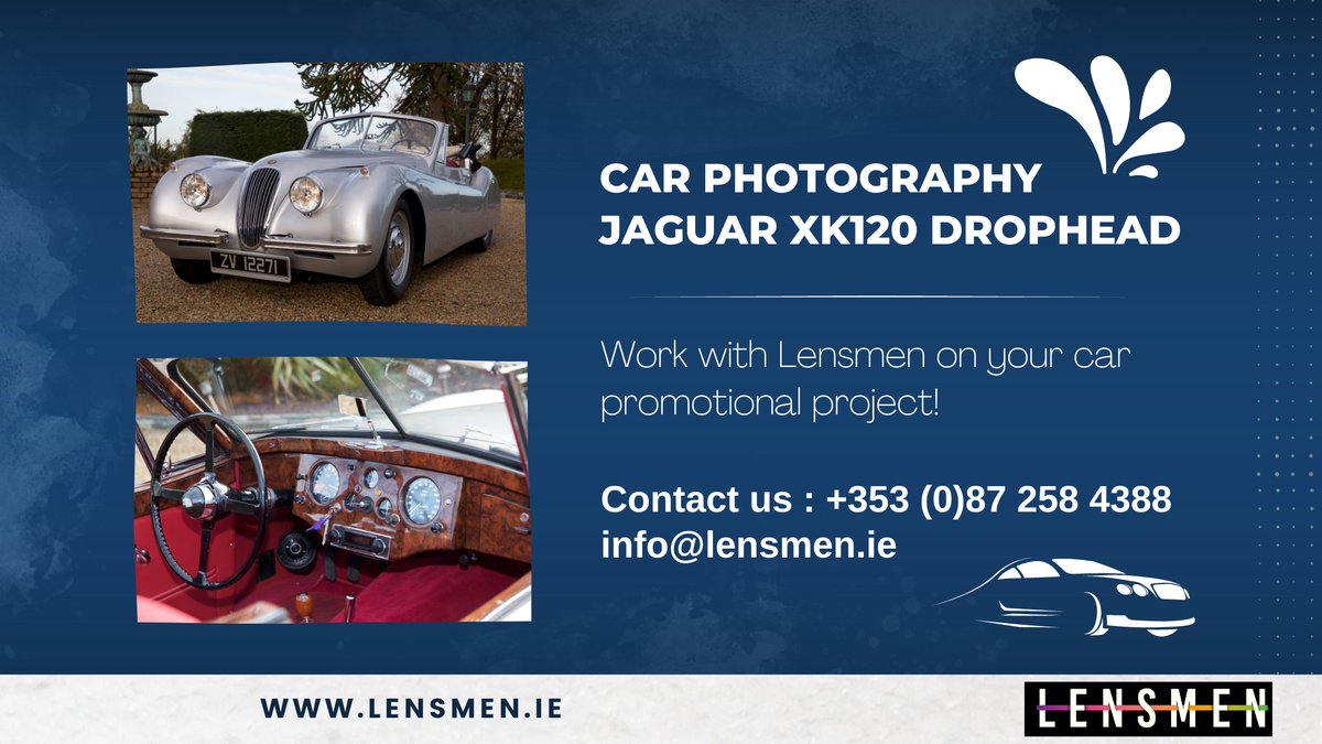 In mid-November, Lensmen had an exciting job in the field of car photography. A client wanted to advertise his car online in the <a href="/carandclassic/">Car & Classic</a> magazine. We had the privilege of photographing the Jaguar XK120 Drophead. What a beauty! ⭐ 

#carphotography #classiccars #jaguar