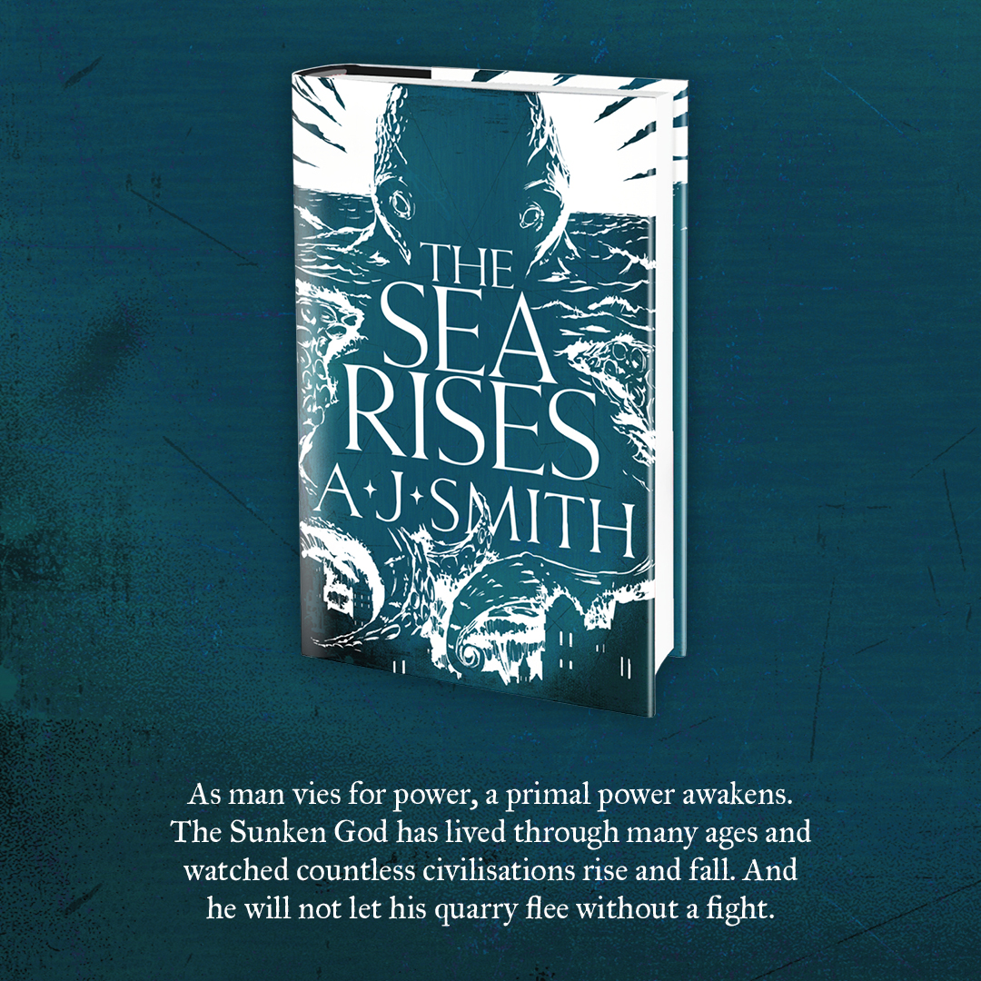As man vies for power, a primal power awakens. 

The Sunken God has lived through many ages &amp; watched countless civilisations rise &amp; fall. 

And he will not let his quarry flee without a fight.

#TheSeaRises by <a href="/Smith23AJ/">AJ Smith</a> is out in paperback Dec 8th: amzn.to/3DuowU3