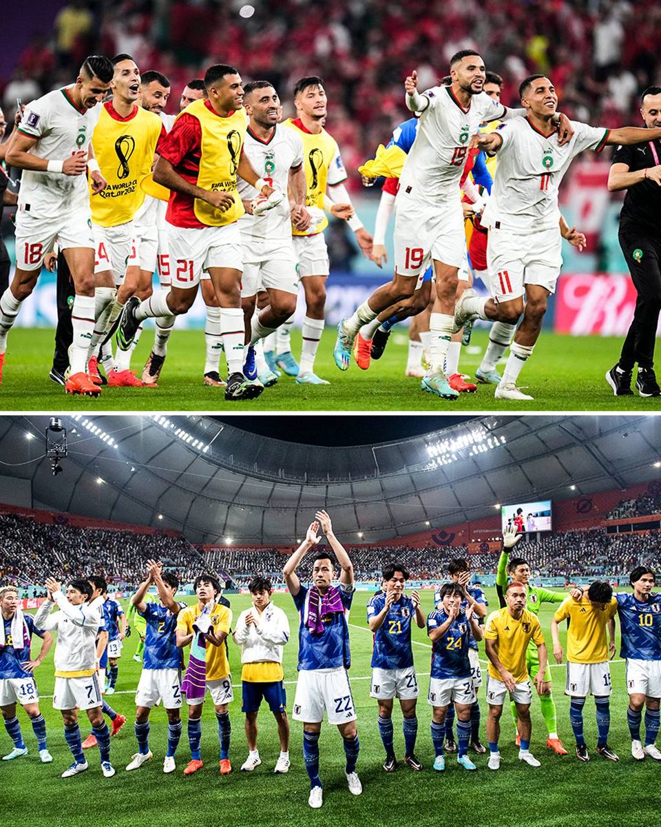 vcccryptobet's tweet photo. Morocco: Topped a group including Croatia, Belgium and Canada
Japan: Topped a group including Spain, Germany and Costa Rica
Nobody saw them coming. Heroic 👏 

#footballWorldCup2022 #FIFAWorldCup #FIFAWorldCupQatar2022 #WorldCup2022 #Crypto嫩妹会所 #footballnews #TrendingNow https://t.co/fCHhSmE75X