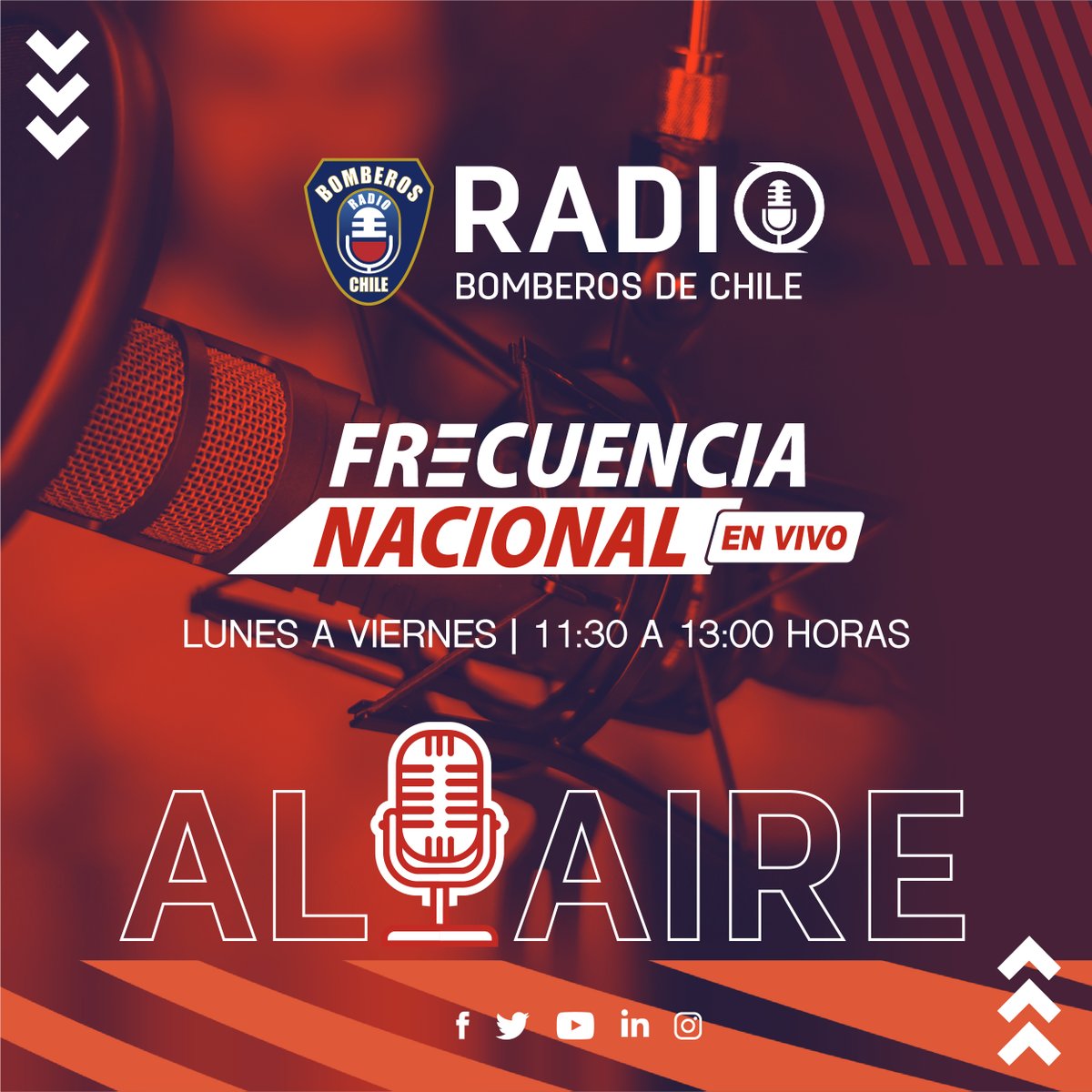 Bomberos de Chile on Twitter "𝗥𝗔𝗗𝗜𝗢 𝗕𝗢𝗠𝗕𝗘𝗥𝗢𝗦 Comenzó el programa de