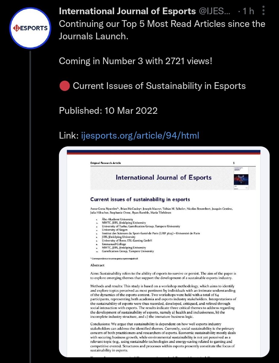 2022 aura été une année prolifique au niveau de la valorisation de mes recherches, puisque c'est l'année durant laquelle j'aurais le plus co-publié, mais aussi les papiers qui auront eu le plus de visibilité : 2 d'entre eux font partie du top 5 des plus vus pour ces journaux.