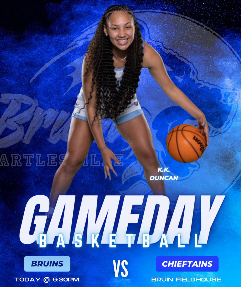 The time has come! GAMEDAY vs Sapulpa! Come support your Lady Bruins! #ForTheCulture 🏀

⏰️ - 6:30pm
📍- Bruin Fieldhouse