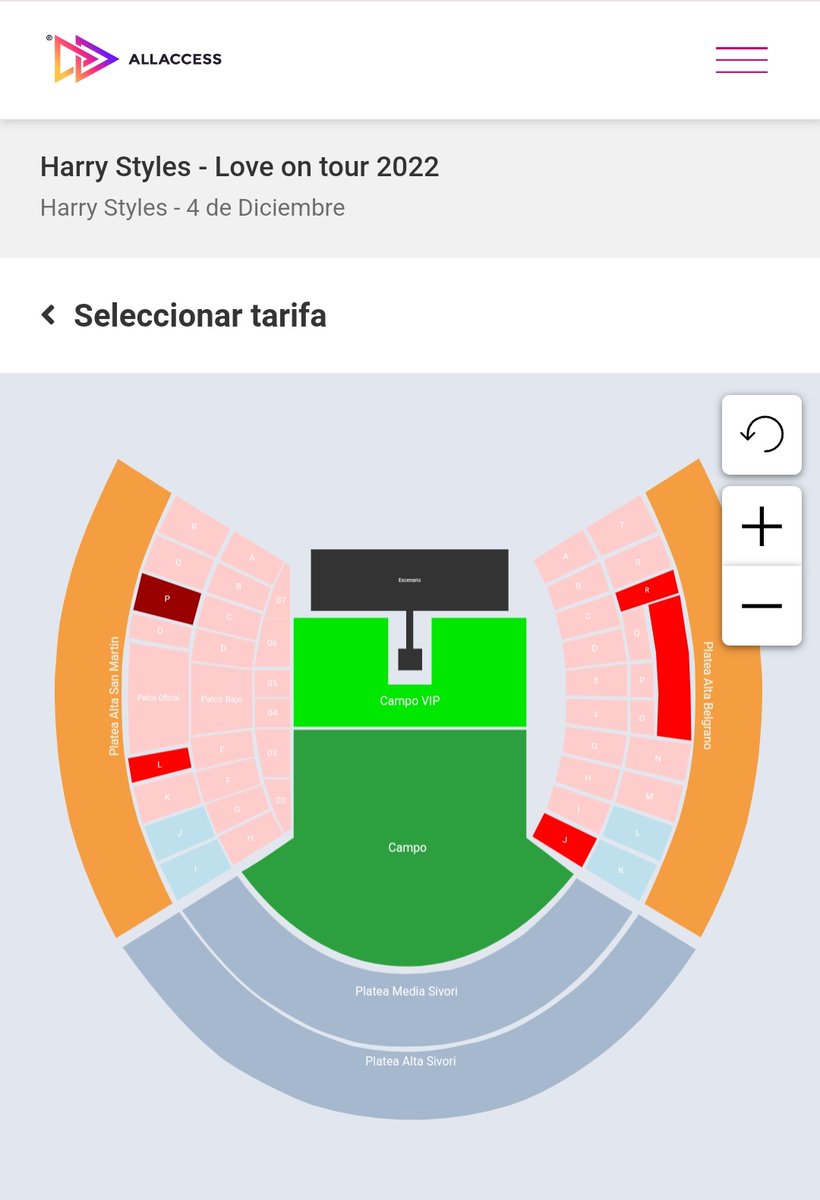 HarryArgentina's tweet image. #LoveOnTourBuenosAires del 4 de diciembre solo se pueden comprar las plateas preferenciales, el resto cuando se selecciona figura &quot;agotado&quot;