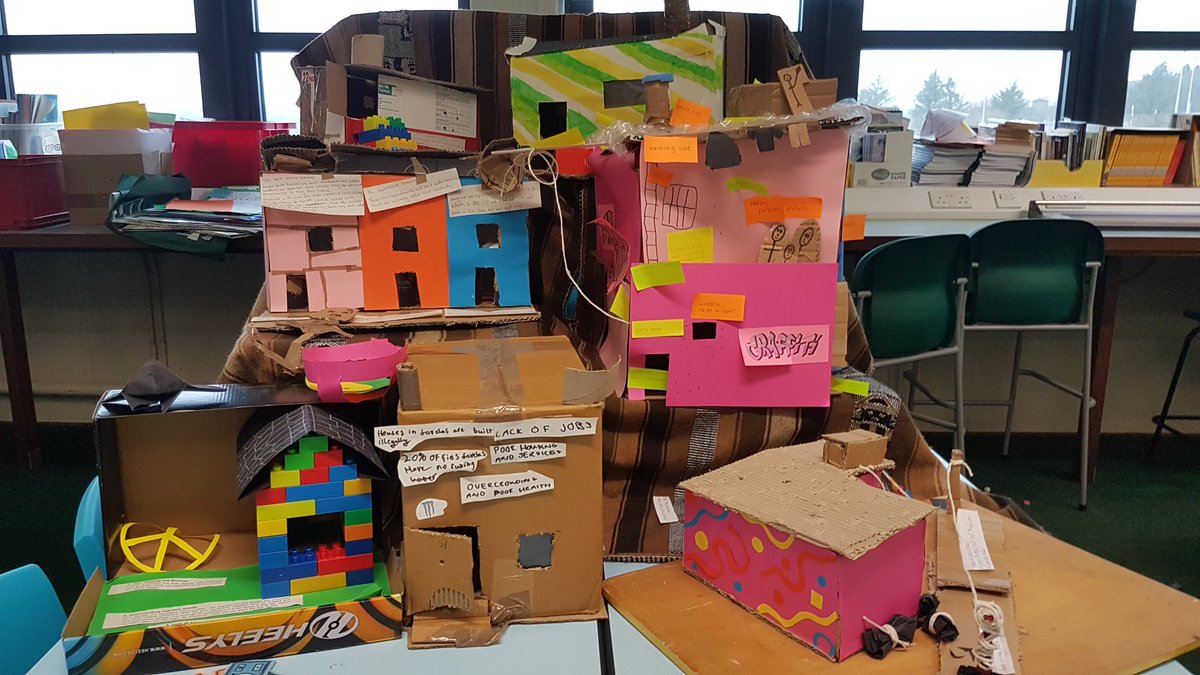 Good favela construction with labels by the National 4/5 class.