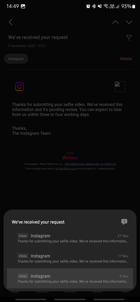 _MylesHighClub's tweet photo. @instagram 3 times I've reached out for support and I get the same bogus generic email and no one actually messages me... 4 weeks locked out my account now ffs. What's the point in support if you're not going to do that exactly https://t.co/UcwcirvStI