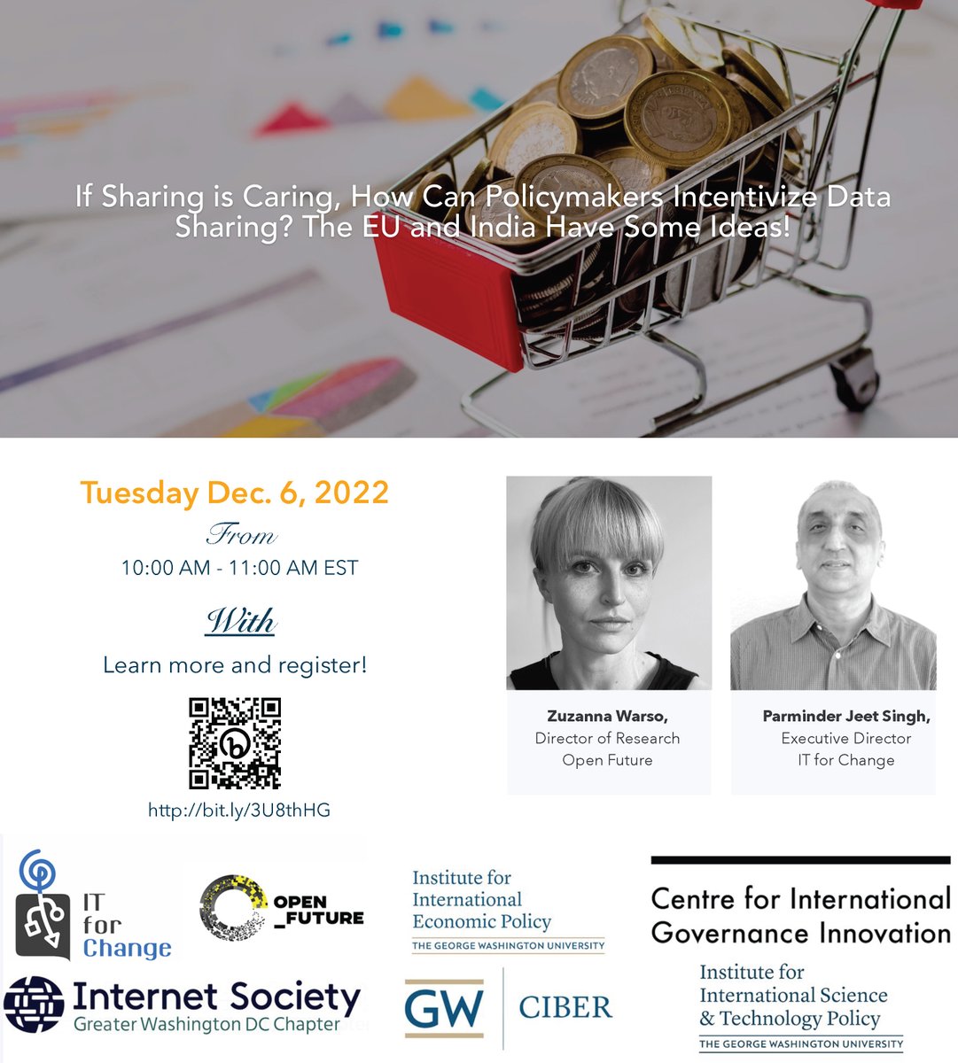 DataGovHub's tweet image. #Datasharing has shown positive outcomes, yet companies hoard data due to its perceived future value. Join us to hear from @OpenFutureEU&apos;s @ZWarso &amp;amp; @ITforChange&apos;s Parminder Jeet Singh on #India and the #EU&apos;s approach to this problem.

🗓Tue Dec. 6, 10am
🔗bit.ly/3U8thHG
