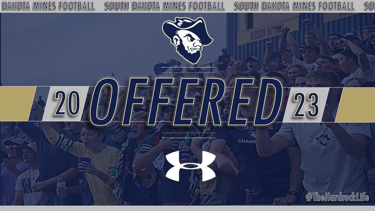 After a great conversation with @bowanmontgomery I’m blessed to receive my first offer to play football for South Dakota Mines! @CoachNise @CoachCarnes