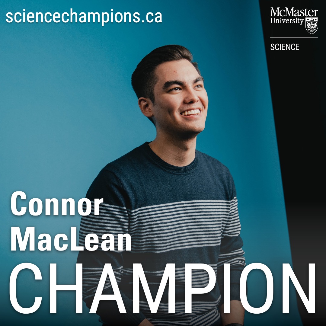 McMasterScience's tweet image. Connor MacLean champions science as the founder and executive director of Science for Everyone. He helps to build science literacy, debunk misinformation, and foster trust in the scientific process.

Visit sciencechampions.ca to learn more.

#mcmasterscience #sciencechampions
