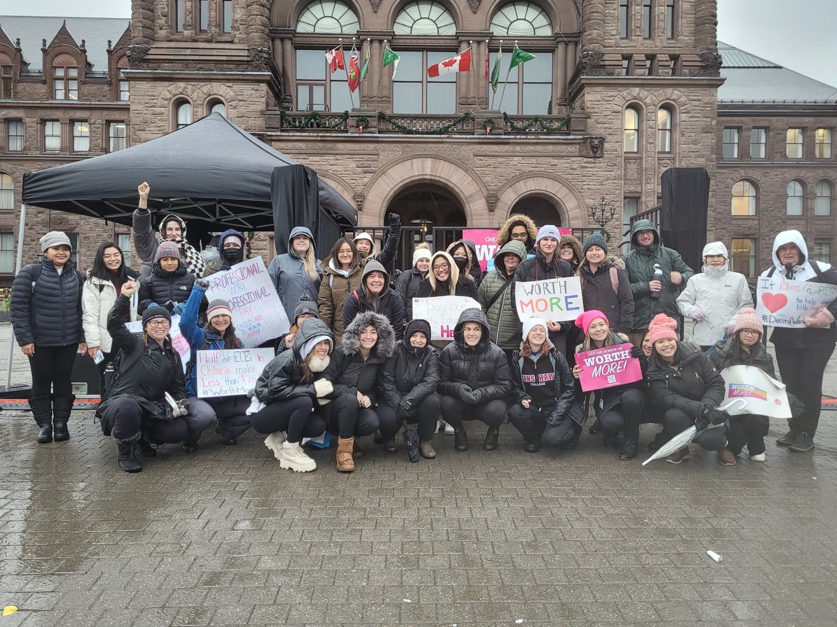 ProfMitches's tweet photo. #ECEPower #WorthMore @AECEO @FanshaweCollege @ChildCareON At Queen's Park today!! Advocacy matters! https://t.co/TZSbSIUO7Q