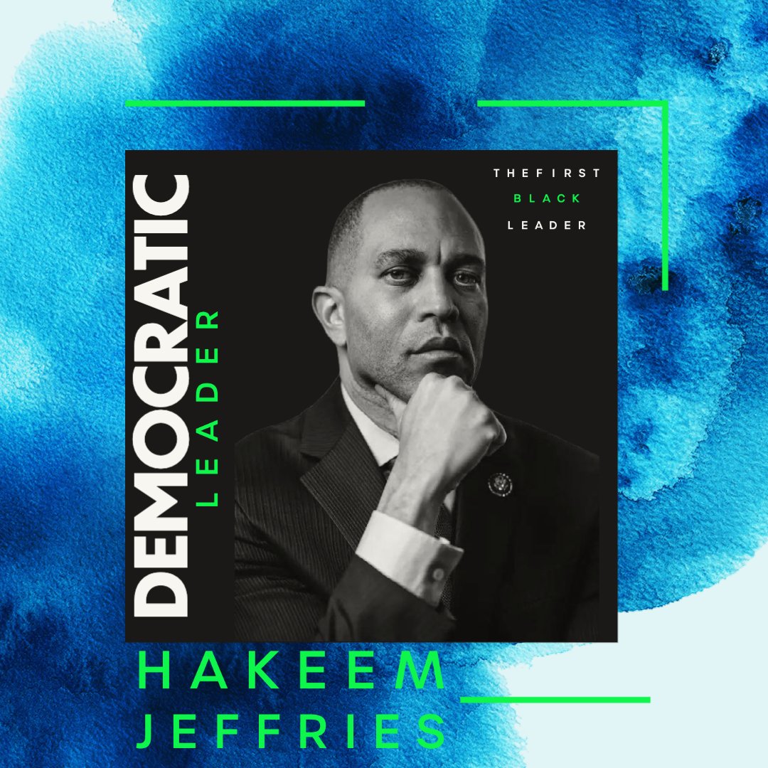 TheBlackCaucus's tweet photo. History has been made. Congratulations to the House Democratic Leader-Elect @RepJeffries. 

The first Black lawmaker to lead a major American party in Congress. https://t.co/5trTslvEjH