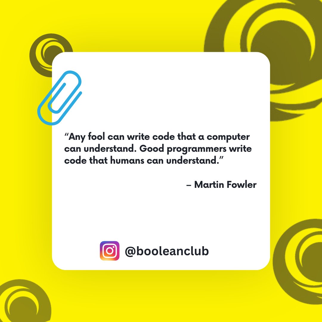 BooleanClub's tweet image. Agreed?
#Jmieti #programming #coding #coder #education #educational #doyouknow #facts #prorammerlife #programmer #computer #computerscience #computers #programmerlifestyle #softwaredeveloper #softwareengineer #engineering #developer #webdevelopment #BooleanClub