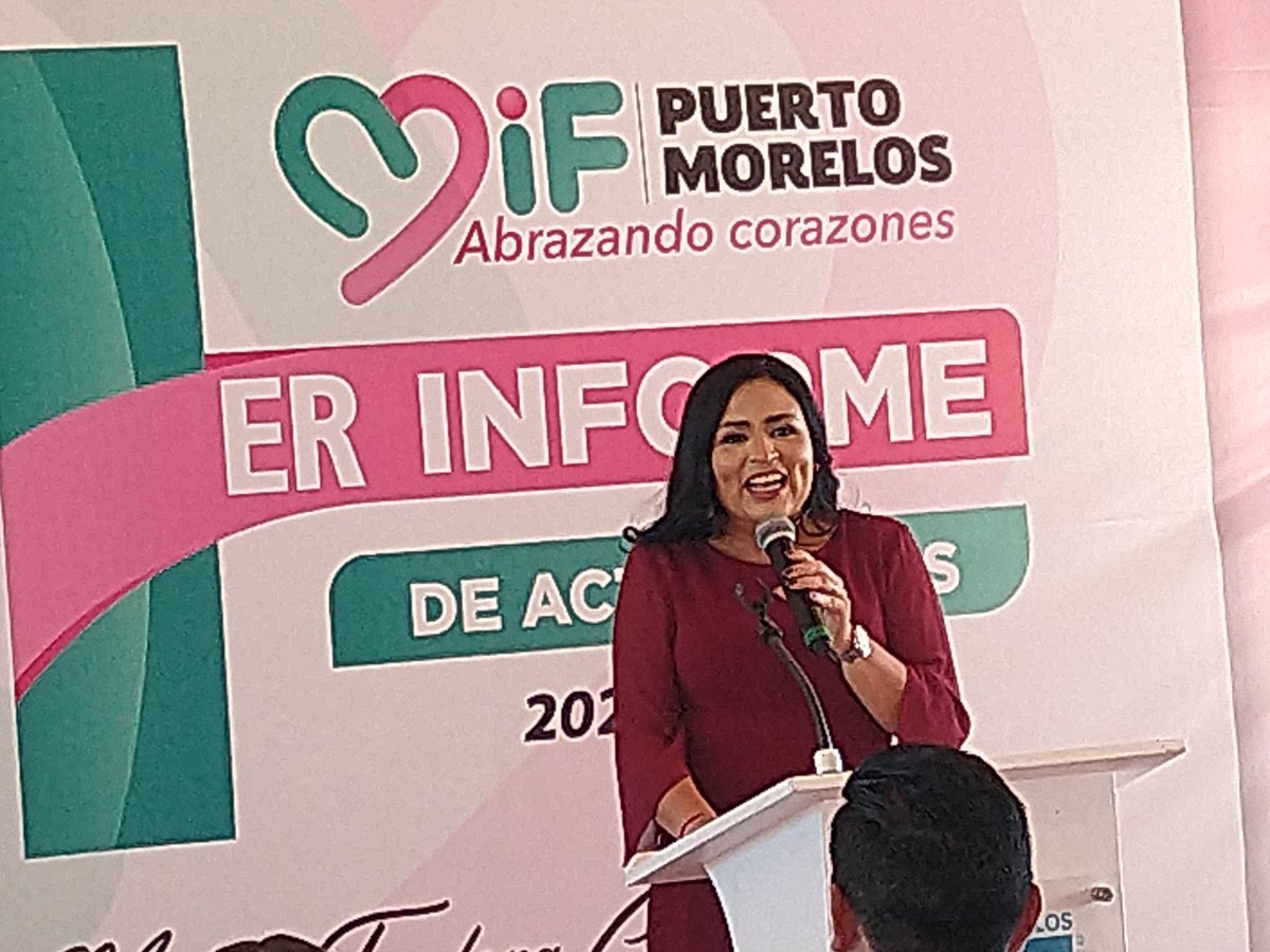 #1InformeDeActividades del #DIFPuertoMorelos del <a href="/PtoMorelosAyto/">Ayto. Puerto Morelos</a> que preside <a href="/BlancaMerariPM/">Blanca Merari Puerto Morelos</a> quien agradece los apoyos recibidos del <a href="/GobQuintanaRoo/">Gobierno Quintana Roo</a> <a href="/MaraLezama/">Mara Lezama</a> asiste la Presidenta Estatal del <a href="/SistemaDIFQRoo/">Sistema DIF Q. Roo</a> Sra. Verónica Lezama Espinoza #QuintanaRoo #UnidosParaTransformar