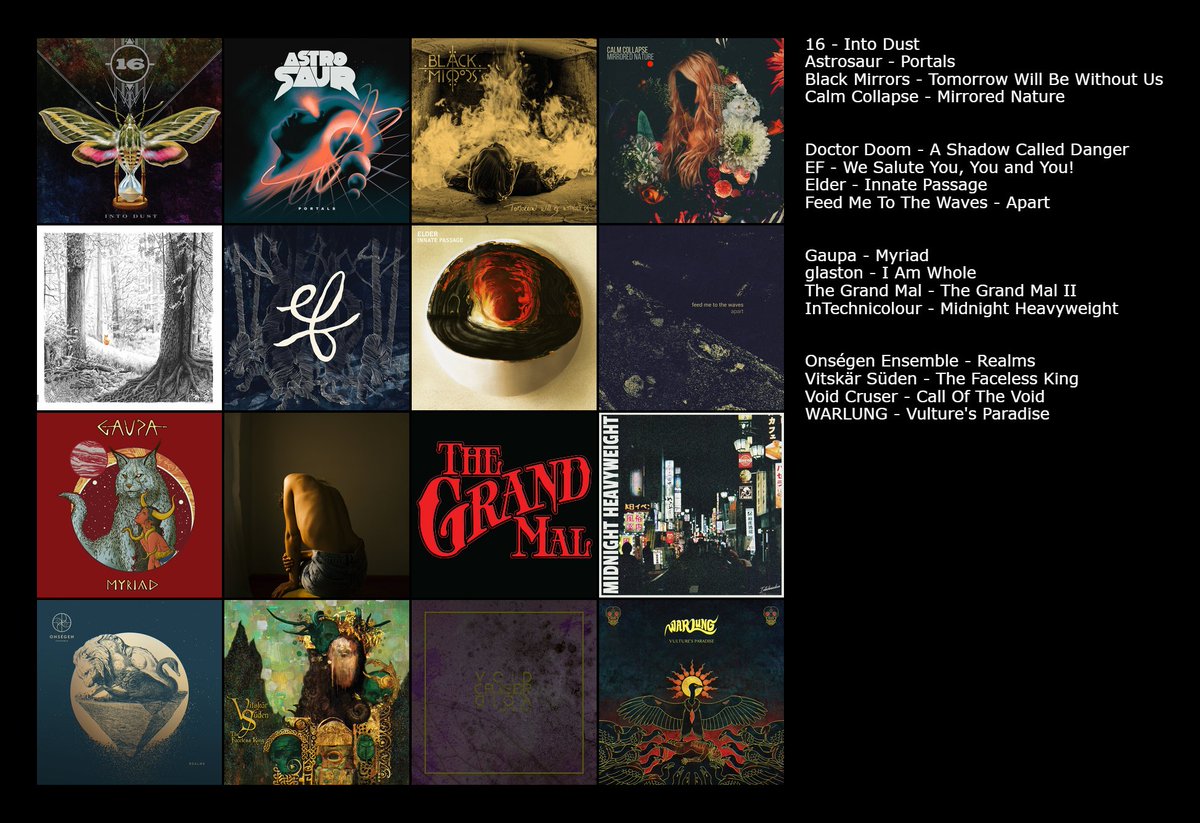 Dazou666's tweet photo. November 2022 (alphabetical order)
#stoner #doom #sludge #psychedelic #alternative #postrock #postmetal #fuzz #progressiverock #progressivemetal #astrosaur #doctordoom #ef #elder #feedmetothewaves #gaupa #glaston #thegrandmal #onsegenensemble #voidcruser #warlung https://t.co/Vmk95fk4zT