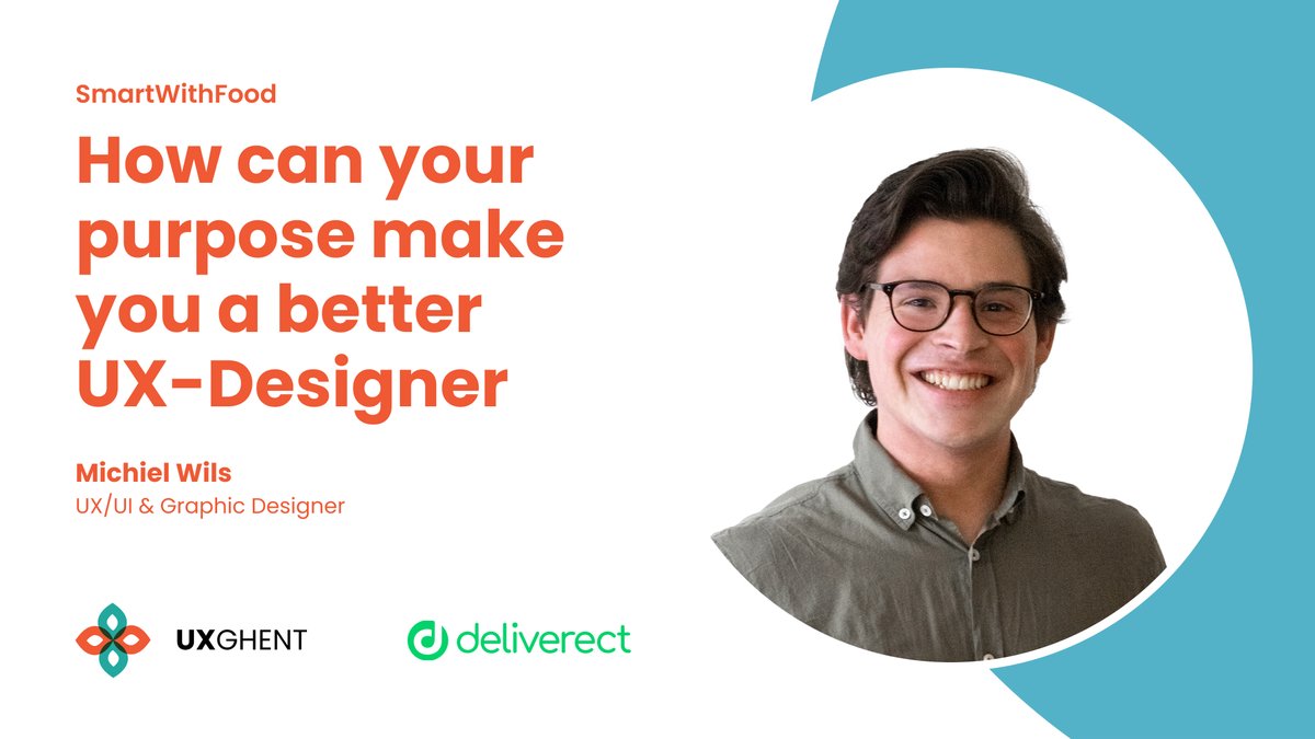 Speaker announcement numero 3! Please welcome Michiel Wils from SmartWithFood. He'll discuss how your purpose can make you a better UX-designer 👀 RSVP here: meetup.com/ux-ghent/event…