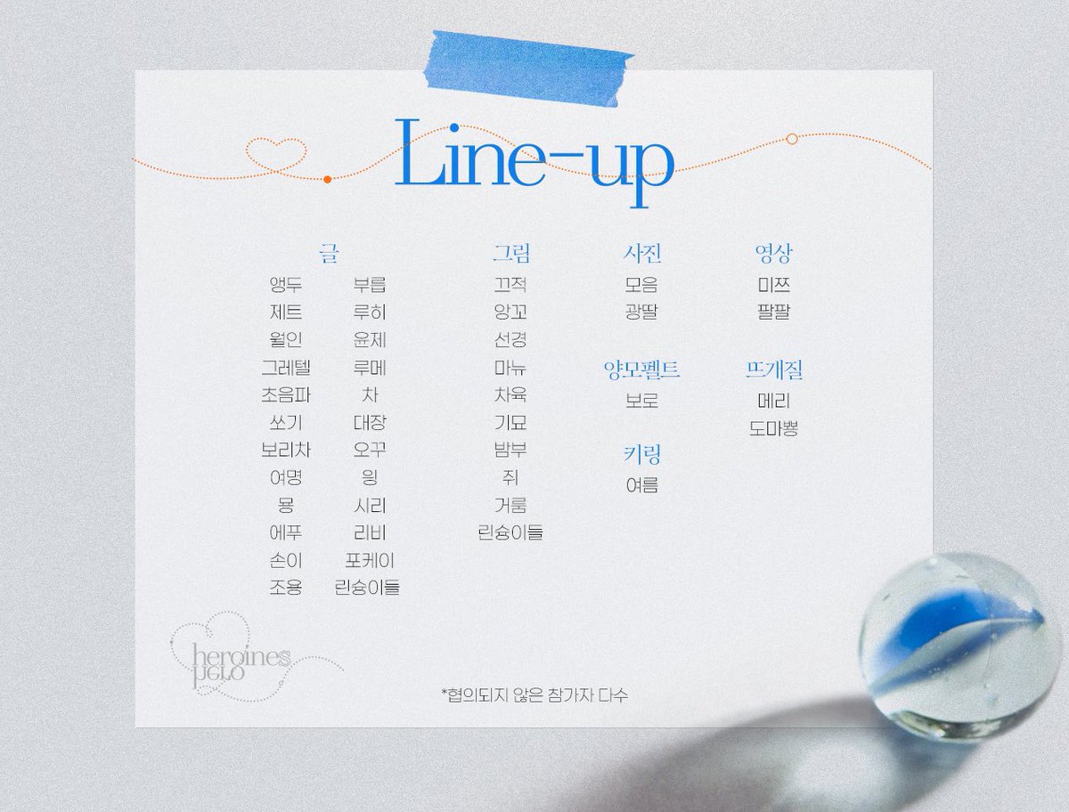 -
세상에서 가장 완벽은 모르겠고 일단 삼각형

𝐇𝐄𝐑𝐎𝐈𝐍𝐄𝐒
𝐇𝐄𝐑𝐎

ʟɪɴᴇ-ᴜᴘ ᴏᴘᴇɴ!

𝙎𝙄𝙒𝙊𝙉 𝙭 𝙅𝙄𝙃𝙊𝙊𝙉 𝙭 𝘾𝙃𝙄𝙍𝙄𝙉

#히로인즈히어로