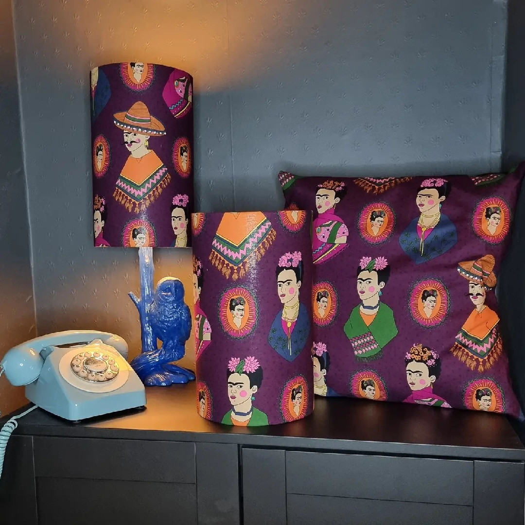 WoolwichMakers's tweet photo. Rock Paper Scissor Shade makes unique lampshades &amp; other soft furnishings. Emma since discovered that her Great Aunt Cissie was also a maker of lampshades which still hangy in the legendary Deptford pub The Birds Nest. And now you can see three hanging in the @GreenGoddessPub! https://t.co/YsU3j6AF4F
