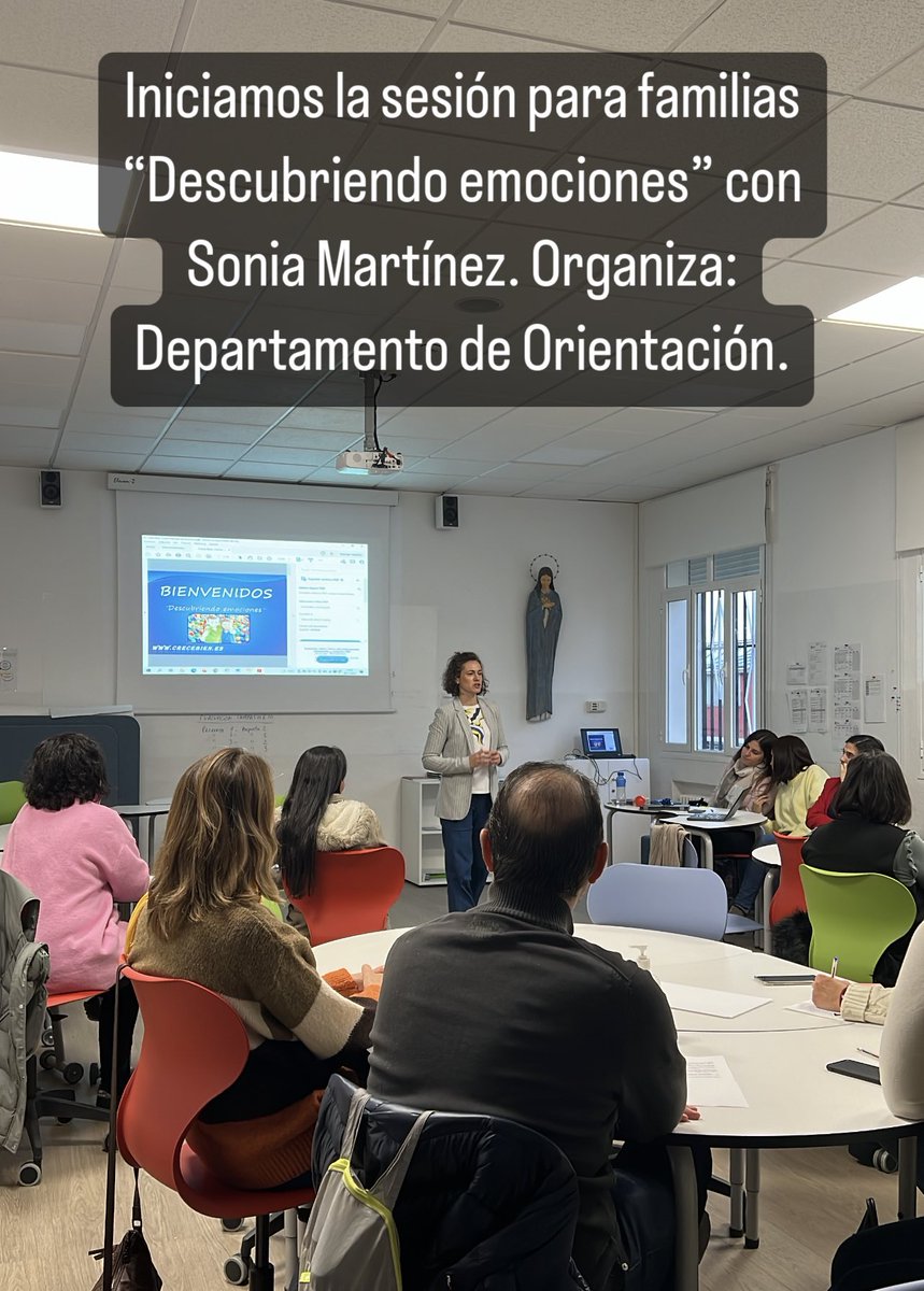 Iniciamos un ciclo de conferencias a las familias del colegio de la mano de Sonia Martínez. Psicóloga y Directora de los centros Crece Bien. Iremos tratando temas de actualidad. En este caso, Educación Emocional. Uno de los pilares por lo que apuesta el colegio.