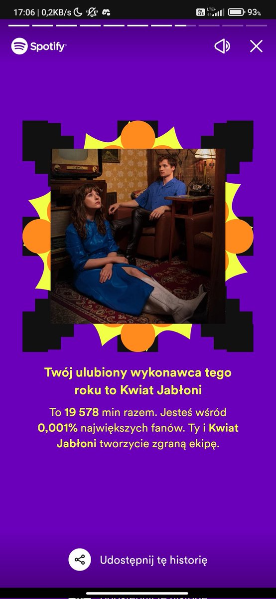 pogieusz's tweet photo. Pierwszy tweet i od razu flex.
Moje najlepsze odkrycie tego roku, cudowny zespół z świetnymi utworami.
#SpotifyWrapped #kwiatjabłoni https://t.co/LfP1qhc5Pj