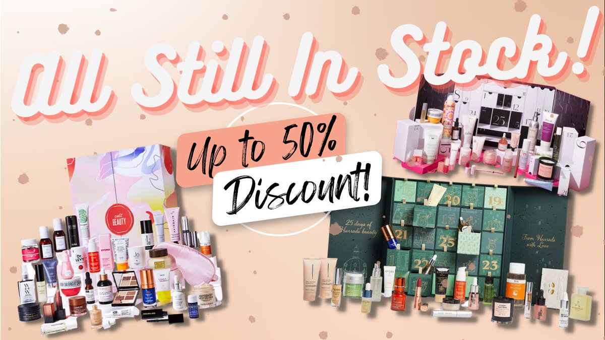LadyWrites_Blog's tweet image. I've made a whole post of which Beauty Advent Calendars are still available and WITH discounts - there's some huge brand names still available and they ALL have discount on (Cult Beauty, Harrods, Debenhams etc.) Some have up to 50% off: beautyadventcalendars.uk/post/beauty-ad…