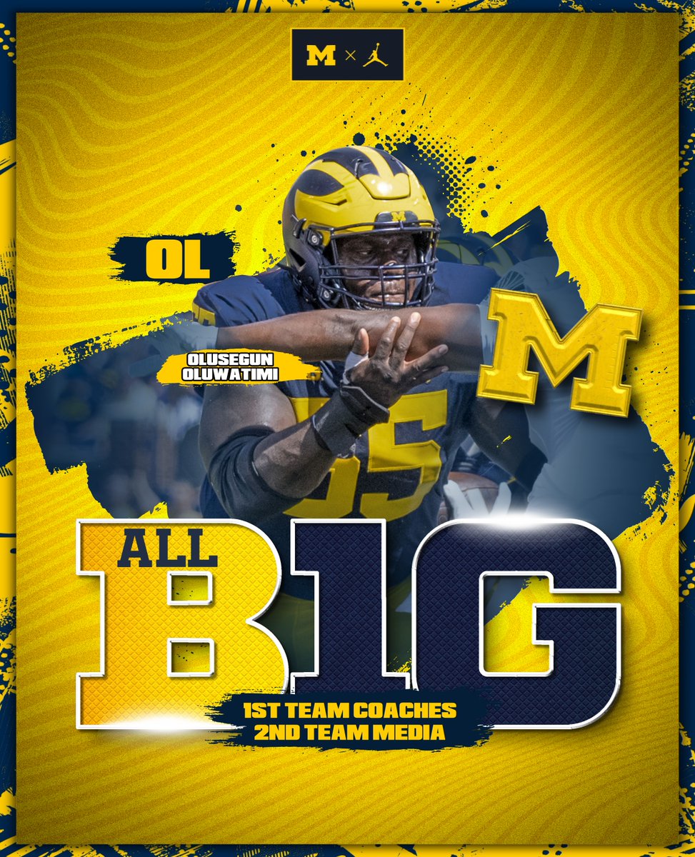 UMichFootball's tweet photo. First-Team All-Big Ten love for these four Wolverines

#GoBlue | https://t.co/GdqAwJa2hF https://t.co/XzVbWx4opL