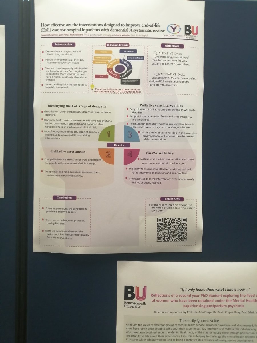 HadeelAlhataml2's tweet photo. Happy to present my poster and having conversations with with fellow PGRs about their facinating research topics @bournemouthuni #BUPGRConf22 #BUDoctoralCollege https://t.co/o2rwg9SZ3r