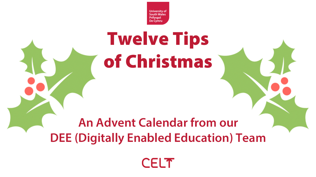 USWCELT's tweet photo. Merry Christmas from our DEE (Digitally Enabled Education) Team!
#12Tips #DEE https://t.co/cjQJ08SJ0t