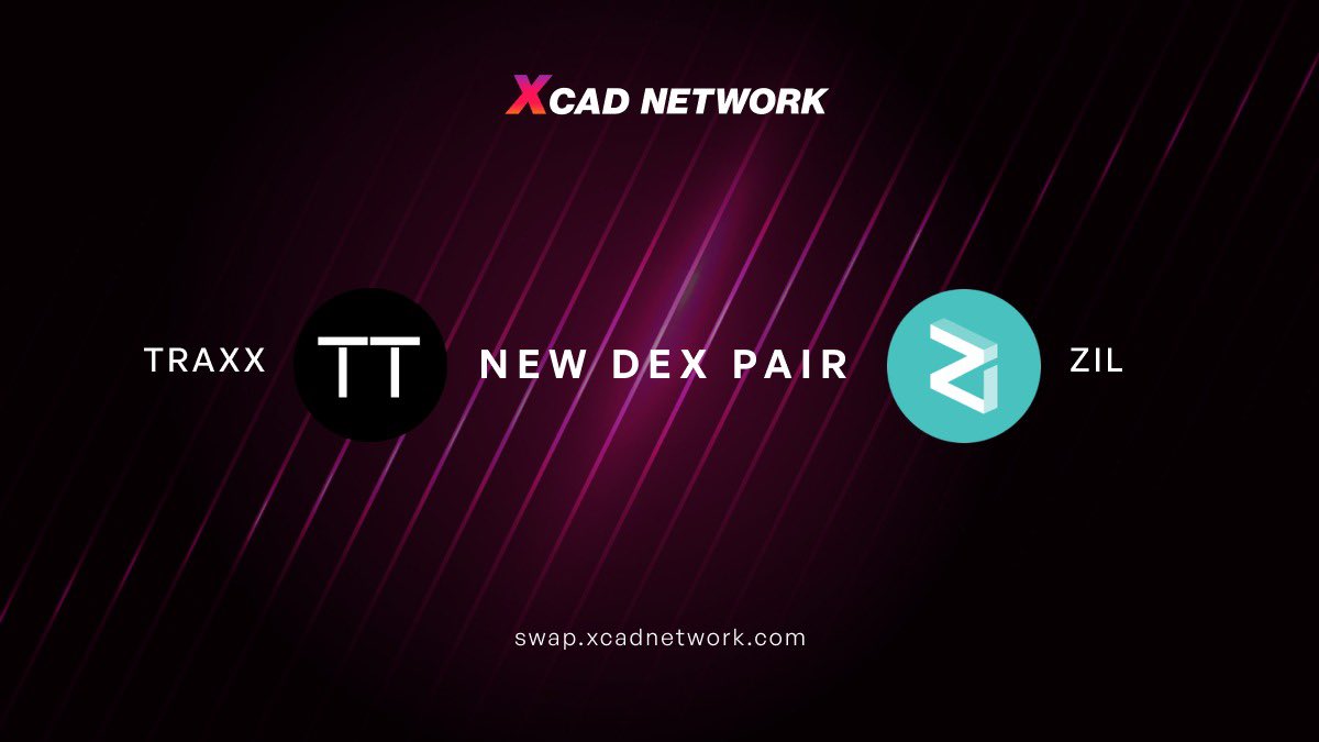 New listing <a href="/TokenTraxx/">TokenTraxx #BeThePlatform</a> / <a href="/zilliqa/">Zilliqa</a> pair.

LP rewards to follow in the future 

$ZIL $XCAD $TRAXX