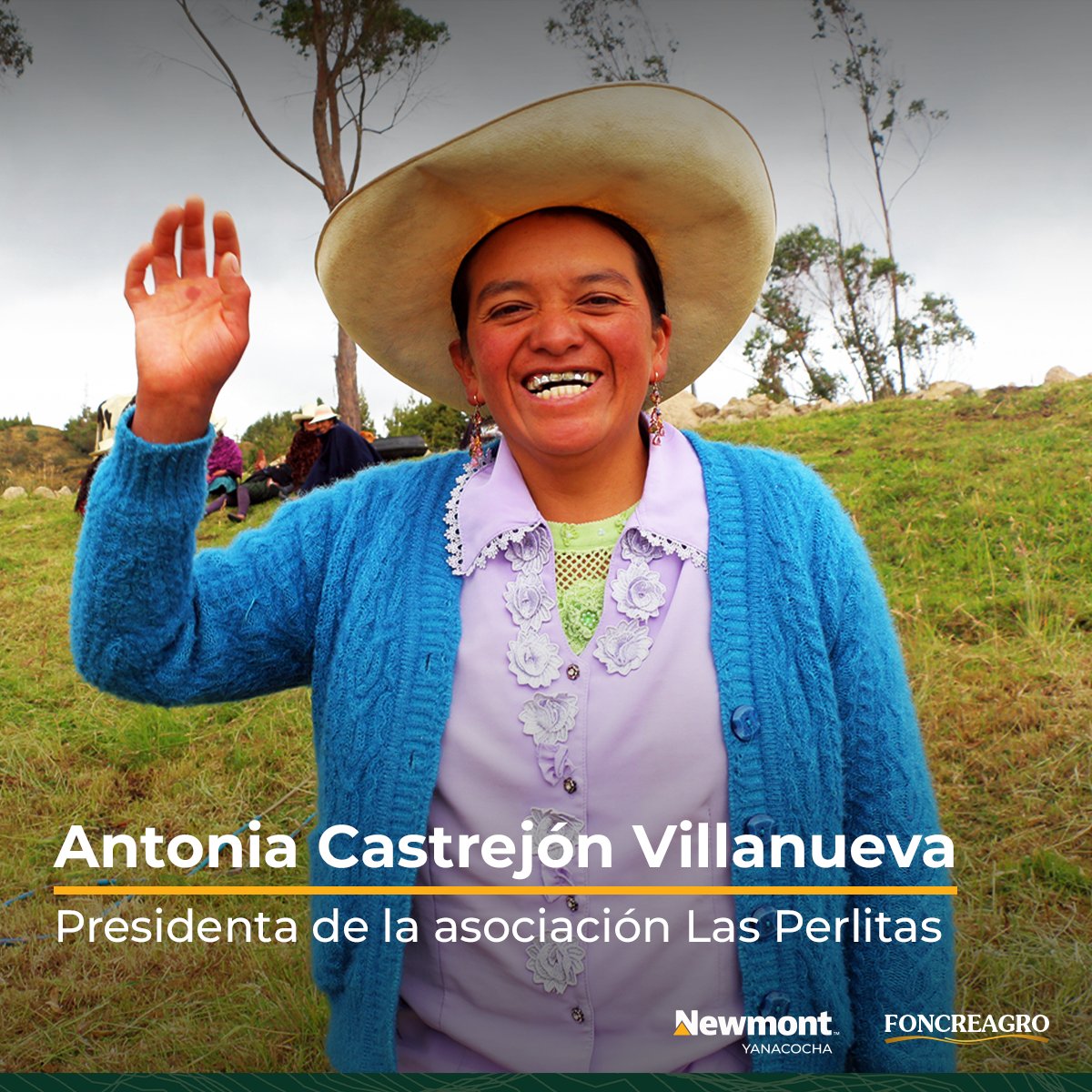 FoncreagroCaj's tweet photo. 📌Ella es Antonia Castrejón Villanueva, vive en Hualtipampa en Cajamarca. Es  presidenta de la asociación Las Perlitas conformada por 24 mujeres. 

Ellas ganaron el fondo @AGROIDEASPeru y ahora nos cuentan cómo invertirán este incentivo económico. (1/2) https://t.co/oEBBjnCZJR
