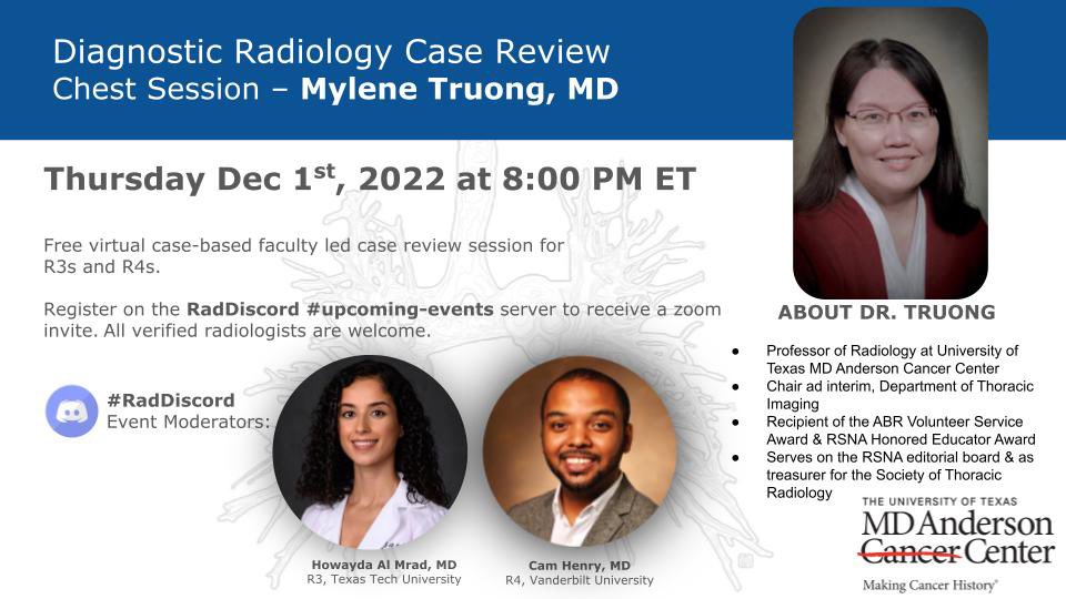 RadDiscord's tweet photo. 🚨Attention #RadRes🚨 

Out very first 2022-2023 Case Review #RadDiscordEvent is just around the corner

Keep the #RSNA22 vibes going by joining us TOMORROW!

Sign up instructions 👇

If you can’t join please help us spread the word by retweeting!!! https://t.co/jM2Lyxpbz0