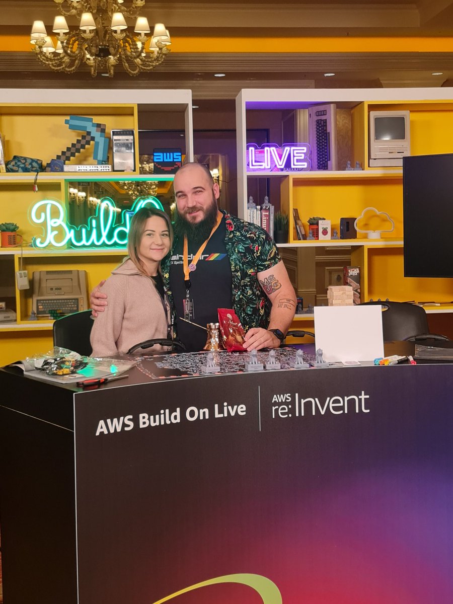 Dzenan Dzevlan (@sqlheisenberg) on Twitter photo Build On AWS behind the scenes
<a href="/DzenanaDzevlan/">Dzenana Dzevlan (she/her)</a> and <a href="/darkosubotica/">Darko Mesaroš 💙 💛 🇪🇺</a> having Bosnian coffe.
Today's streaming is starting in ~20min. Check it out live on youtube/BuildOnAWS
#reInvent2022 #reInvent22 #AWSBosnia Build On AWS behind the scenes
<a href="/DzenanaDzevlan/">Dzenana Dzevlan (she/her)</a> and <a href="/darkosubotica/">Darko Mesaroš 💙 💛 🇪🇺</a> having Bosnian coffe.
Today's streaming is starting in ~20min. Check it out live on youtube/BuildOnAWS
#reInvent2022 #reInvent22 #AWSBosnia