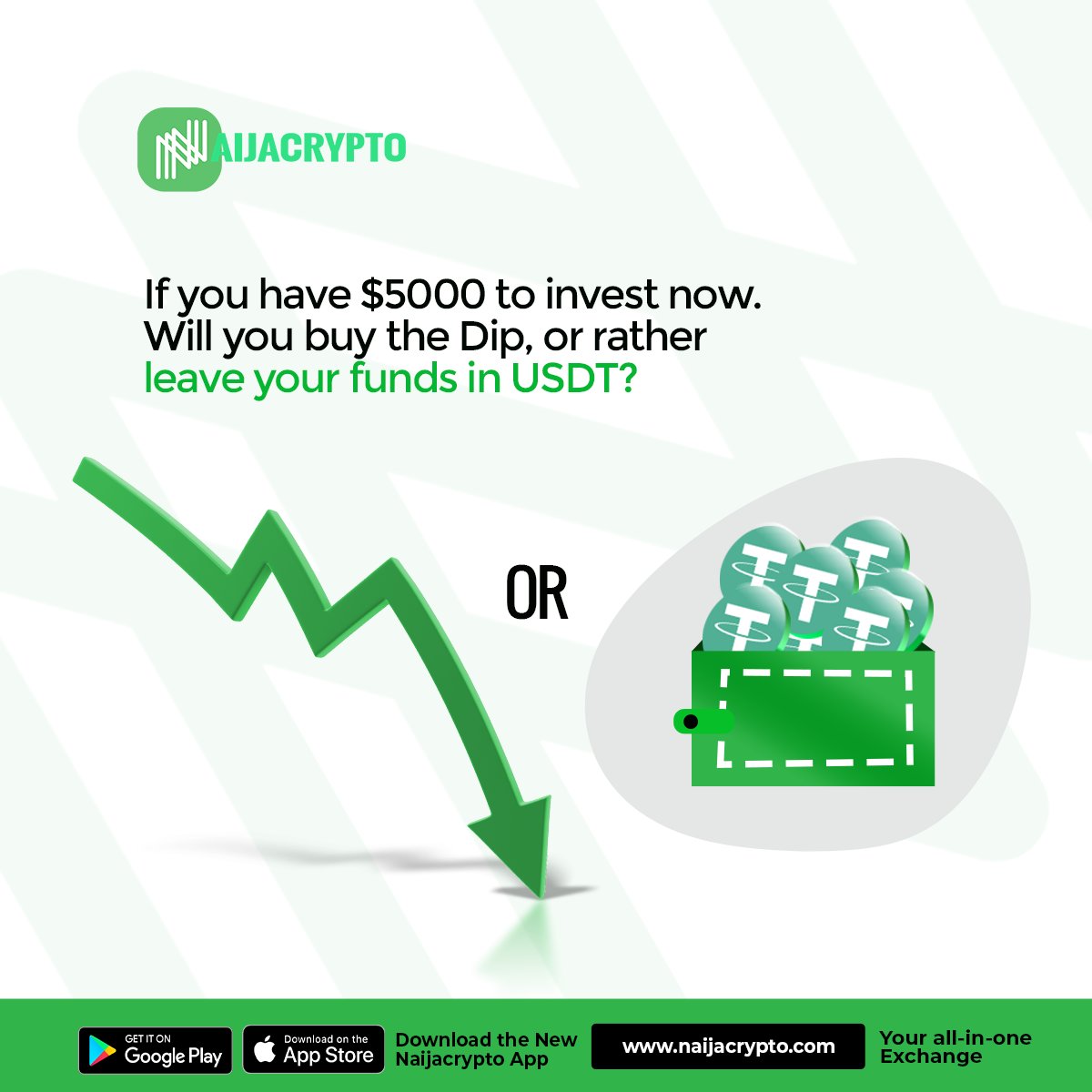 naijacrypto2's tweet image. What will you do? 🤔

Invest $5000 in select coins immediately, or leave your funds in USDT? 🤷😉

Let&apos;s have it!

#powerdfi #monday #bitcoin #crypto #lending #staking