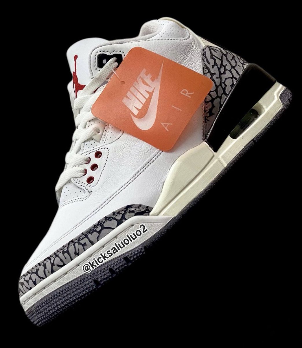 nicekicks's tweet photo. Reimagined “White Cement” Air Jordan 3 set for 2023 https://t.co/kebKq9AQIK