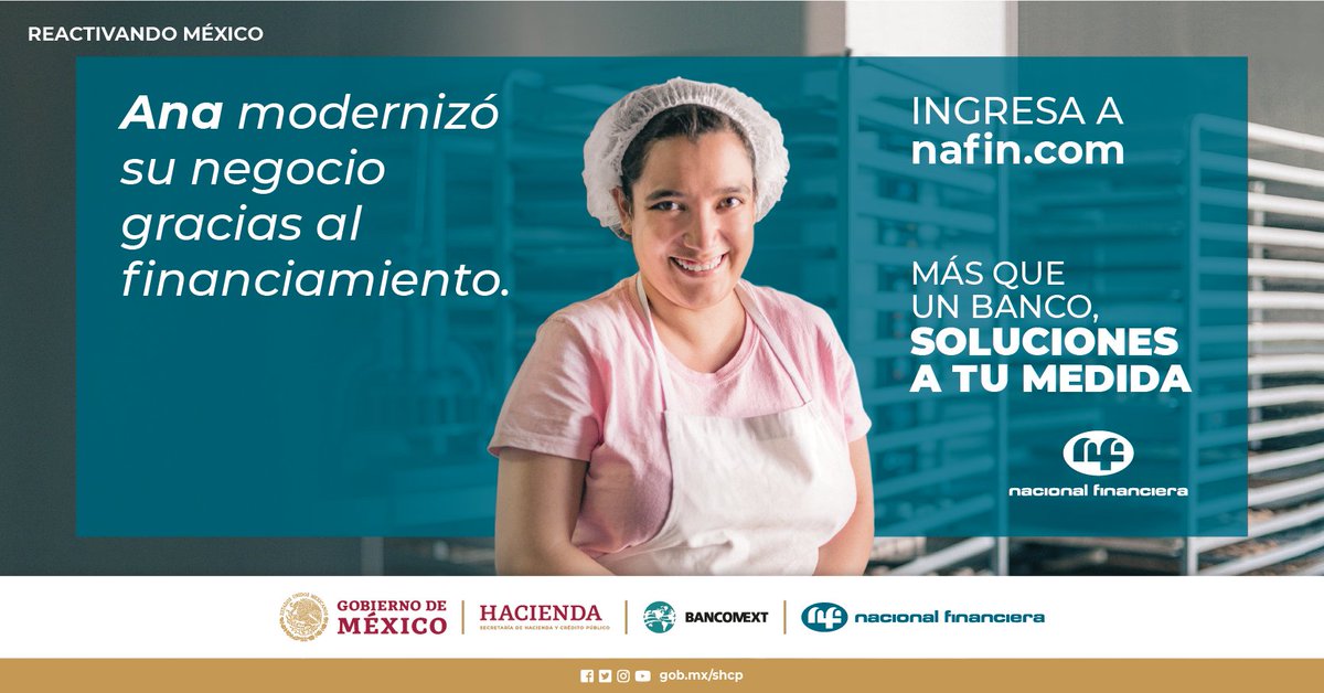 Ana modernizó su negocio gracias al financiamiento.
Más que un banco, 𝐬𝐨𝐥𝐮𝐜𝐢𝐨𝐧𝐞𝐬 𝐚 𝐭𝐮 𝐦𝐞𝐝𝐢𝐝𝐚.
Ingresa 👉 bit.ly/3udHxog.

#ReactivandoMéxico #SolucionesAtuMedida