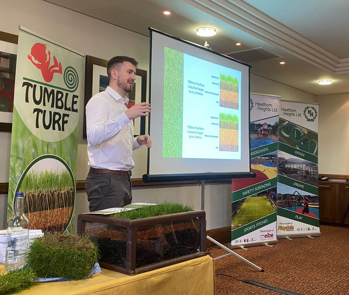 HawthornHeights's tweet photo. We officially launched Tumble Turf in Scotland. Members from councils across Scotland got an insight into this unique playground safety surface. 
For more info contact us. 
#designcreateplay #scotland #playground #playarea #safetysurface #safety #childrensplay #landscapedesign https://t.co/9xje9qz5d0