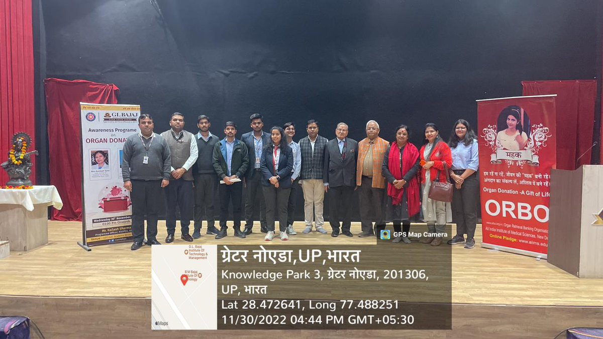 Kailash51858740's tweet photo. @Kailash51858740
 @_NSSIndia
 @NSSRDLucknow
 Awareness Programe on Organ Donation  Wednesday 30 November 2022 @glbajaj
Greater Noida https://t.co/H3Nq9nZS9D