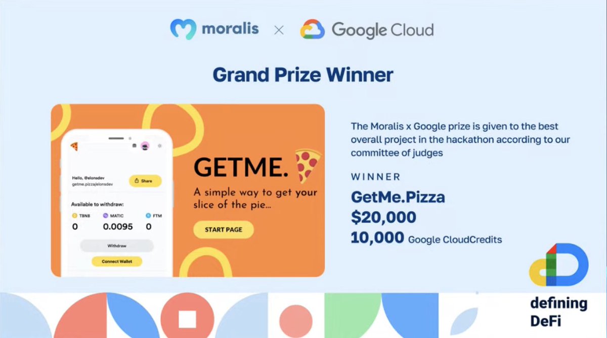 WE WON THE THING! 🍕

LFG!   @MoralisWeb3 <a href="/Google/">Google</a>