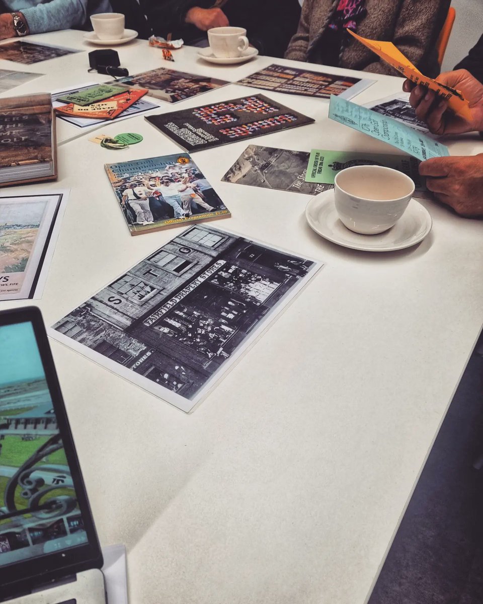 WorldGolfMuseum's tweet photo. Thanks to everyone who came to our #standrewsmemories session this afternoon and to Nicola from @StAHeritage who brought some evocative photos and objects, including the stone pig...we could all do with one of those at the moment to keep our beds warm!
#standrewsday #memories https://t.co/qS4WixmbPV