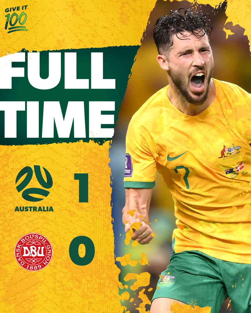 WE'RE INTO THE #FIFAWORLDCUP ROUND OF 16!!! 🇦🇺🇦🇺🇦🇺🇦🇺🇦🇺🇦🇺🇦🇺🇦🇺🇦🇺🇦🇺🇦🇺🇦🇺🇦🇺🇦🇺🇦🇺🇦🇺🇦🇺 #GiveIt100 #Socceroos