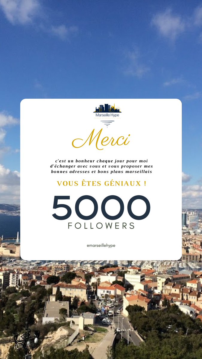 Amandine_hype's tweet photo. Marseille Hype compte plus de 5000 abonnés sur Instagram depuis quelques jours. Je suis très fière de ma communauté qui veut voir #Marseille sous un jour nouveau, tendance et résolument Hype !
Merci d'être plus nombreux chaque jour !
#5kfollower #creatricedecontenu #ilovemyjob https://t.co/nSesH7nqZC