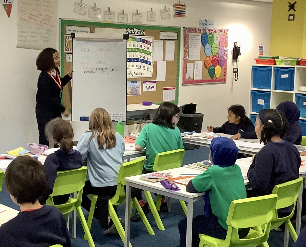 TheDolphinSch's tweet photo. Thank you @montpelierhigh for coming to teach us a Spanish lesson last week! Y5&amp;6 enjoyed sessions &amp; made interesting comparisons between French/Spanish vocabulary and the history of how these languages travelled around the globe during colonialisation. #futureofthecommunity https://t.co/ygtgBDu8Vu